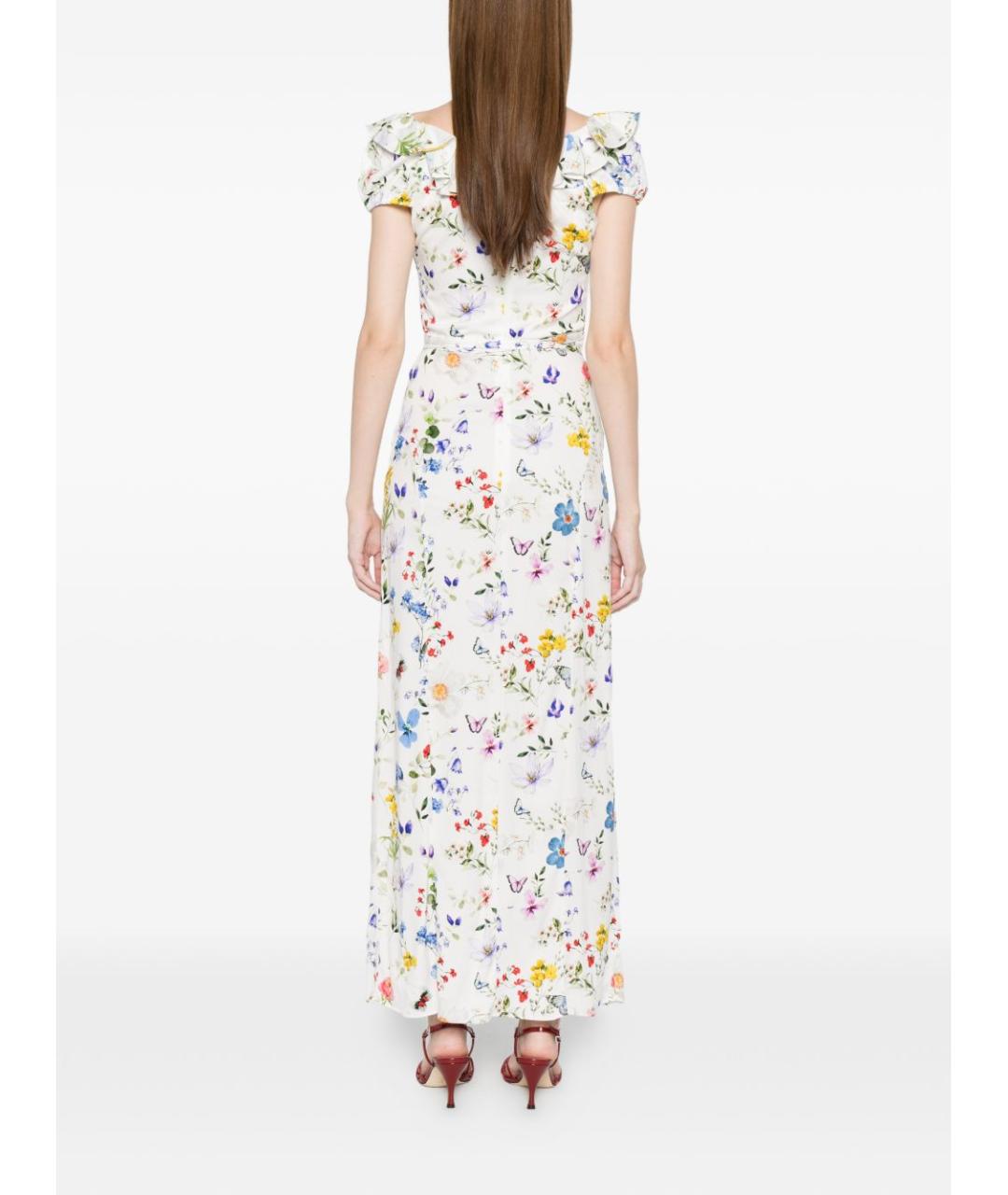 ALICE+OLIVIA Белое вискозное повседневное платье, фото 3