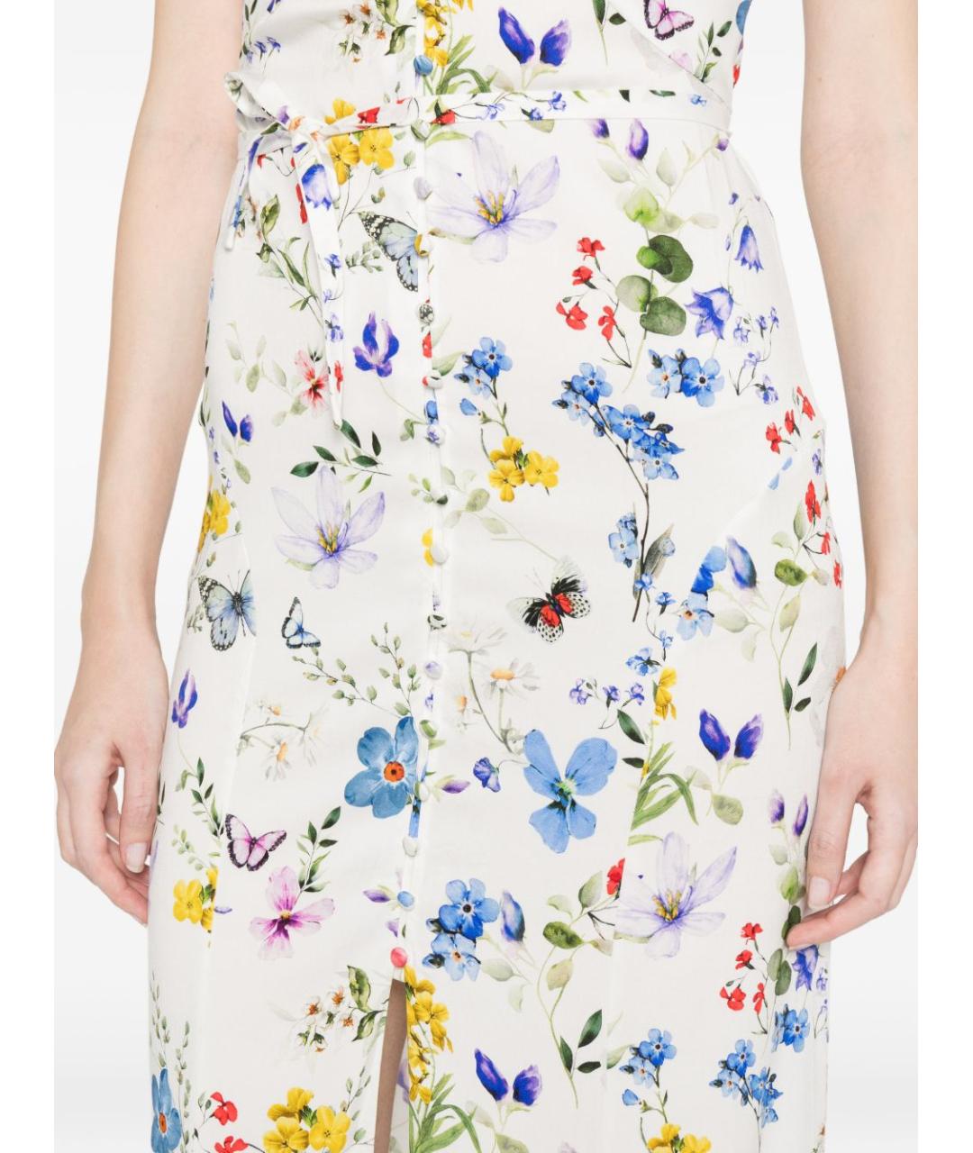 ALICE+OLIVIA Белое вискозное повседневное платье, фото 5