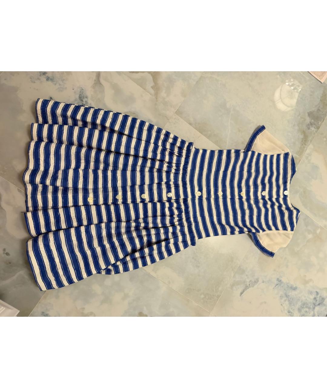 DOLCE&GABBANA Синее хлопковое повседневное платье, фото 2