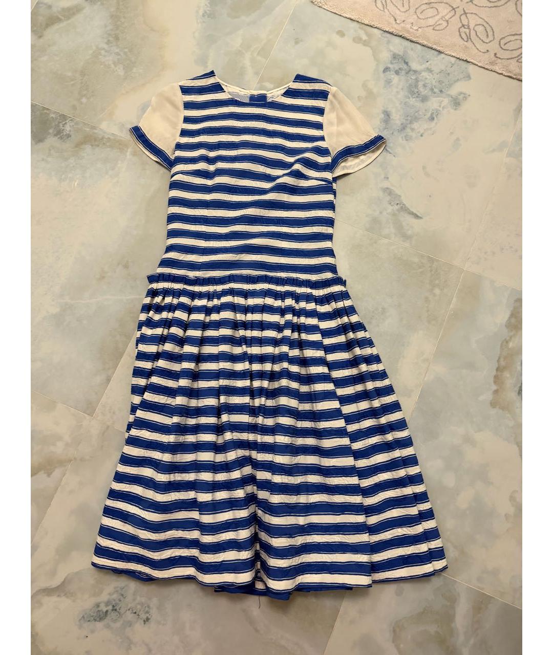 DOLCE&GABBANA Синее хлопковое повседневное платье, фото 4