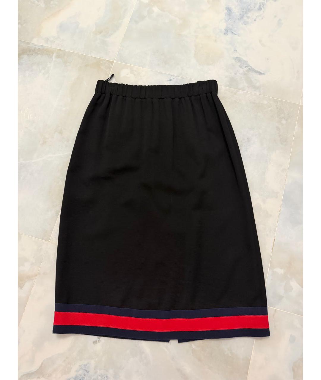 GUCCI Черная юбка миди, фото 4