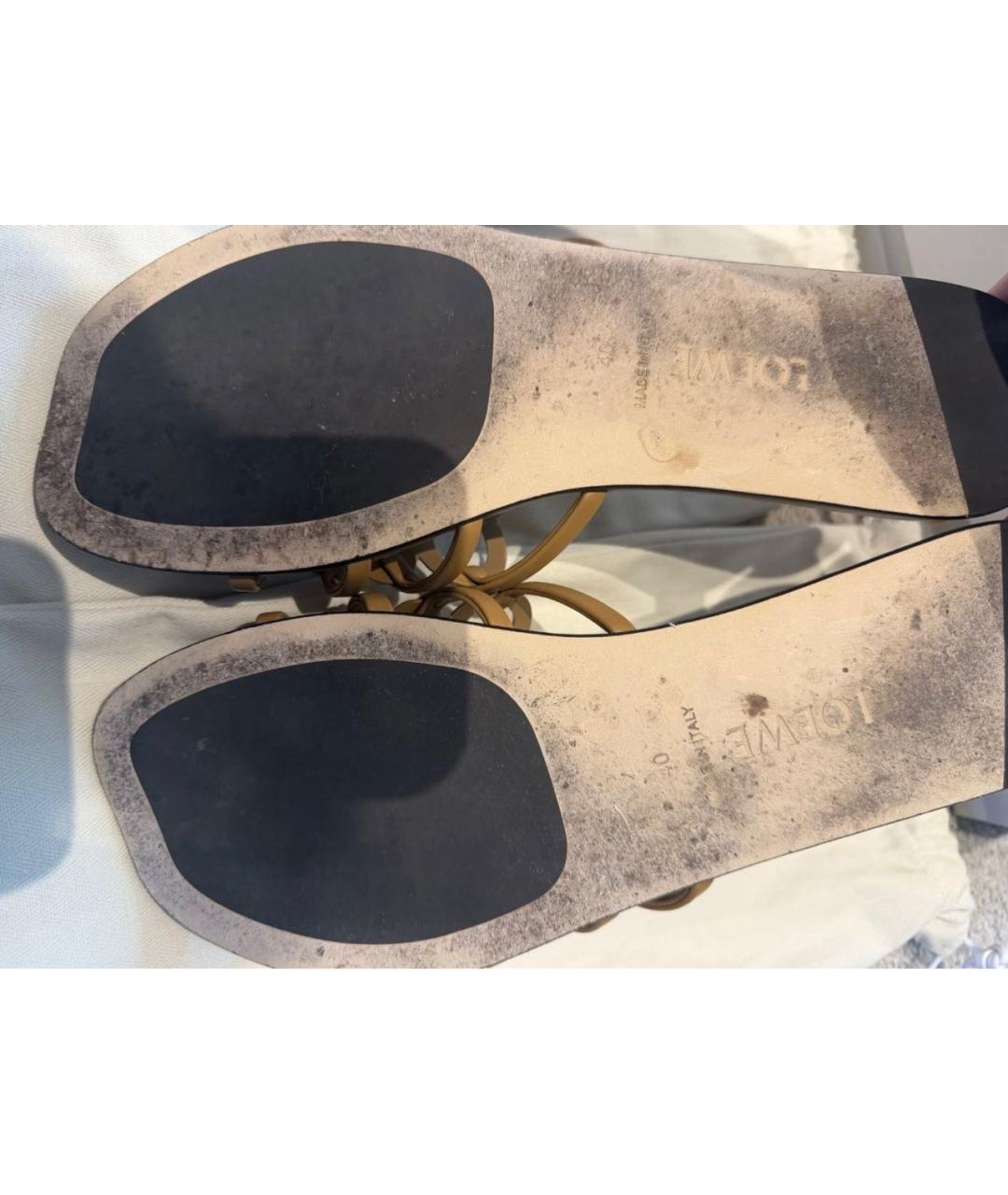 LOEWE Черные шлепанцы из лакированной кожи, фото 4