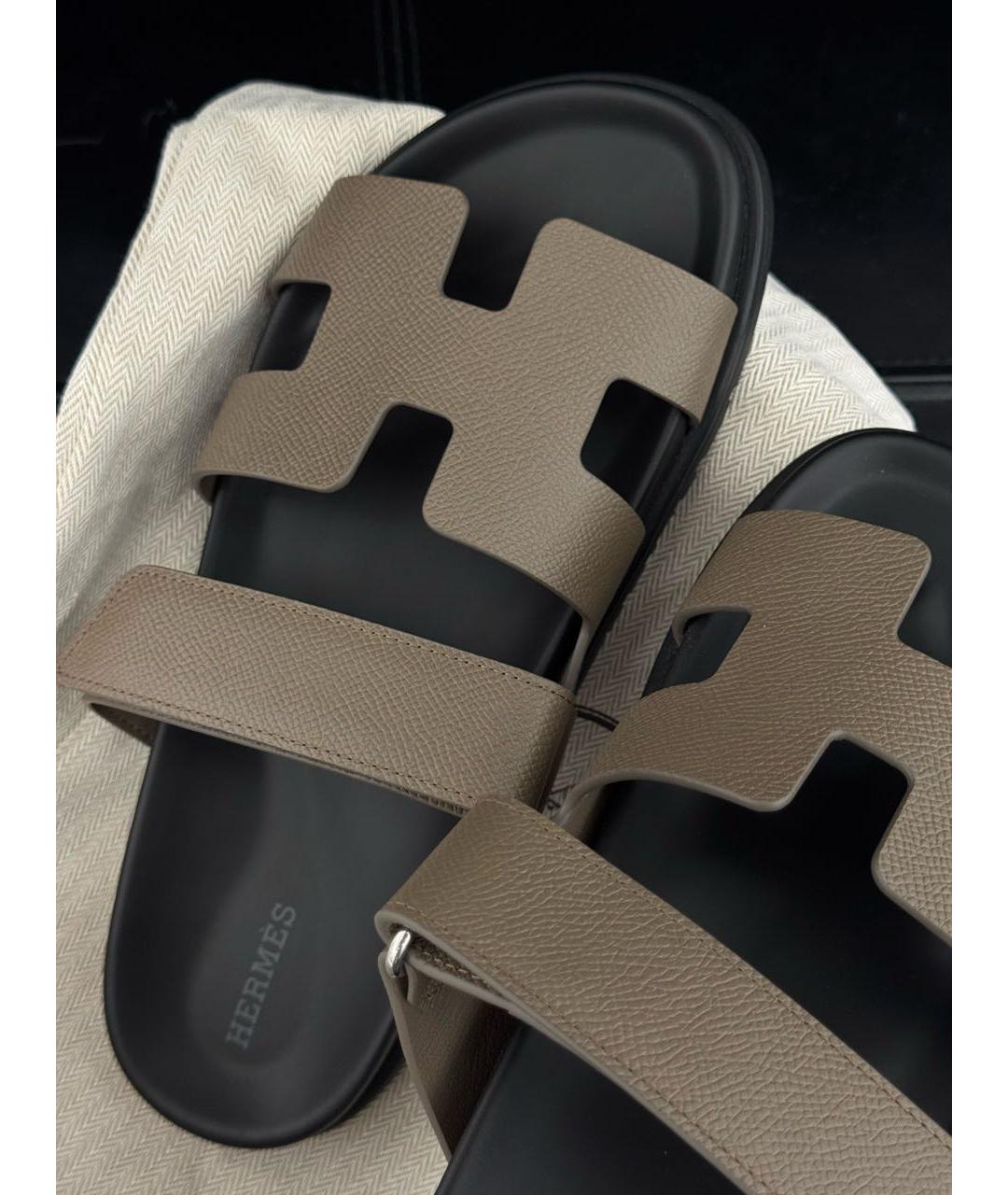 HERMES Кожаные сандалии, фото 6