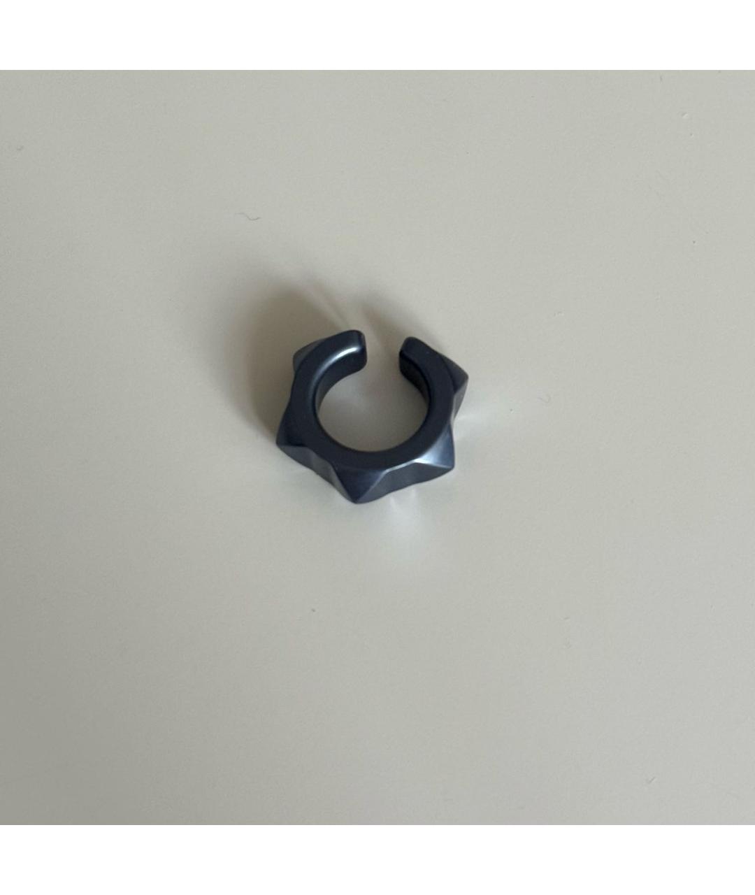 HERMES Голубые металлические серьги, фото 2