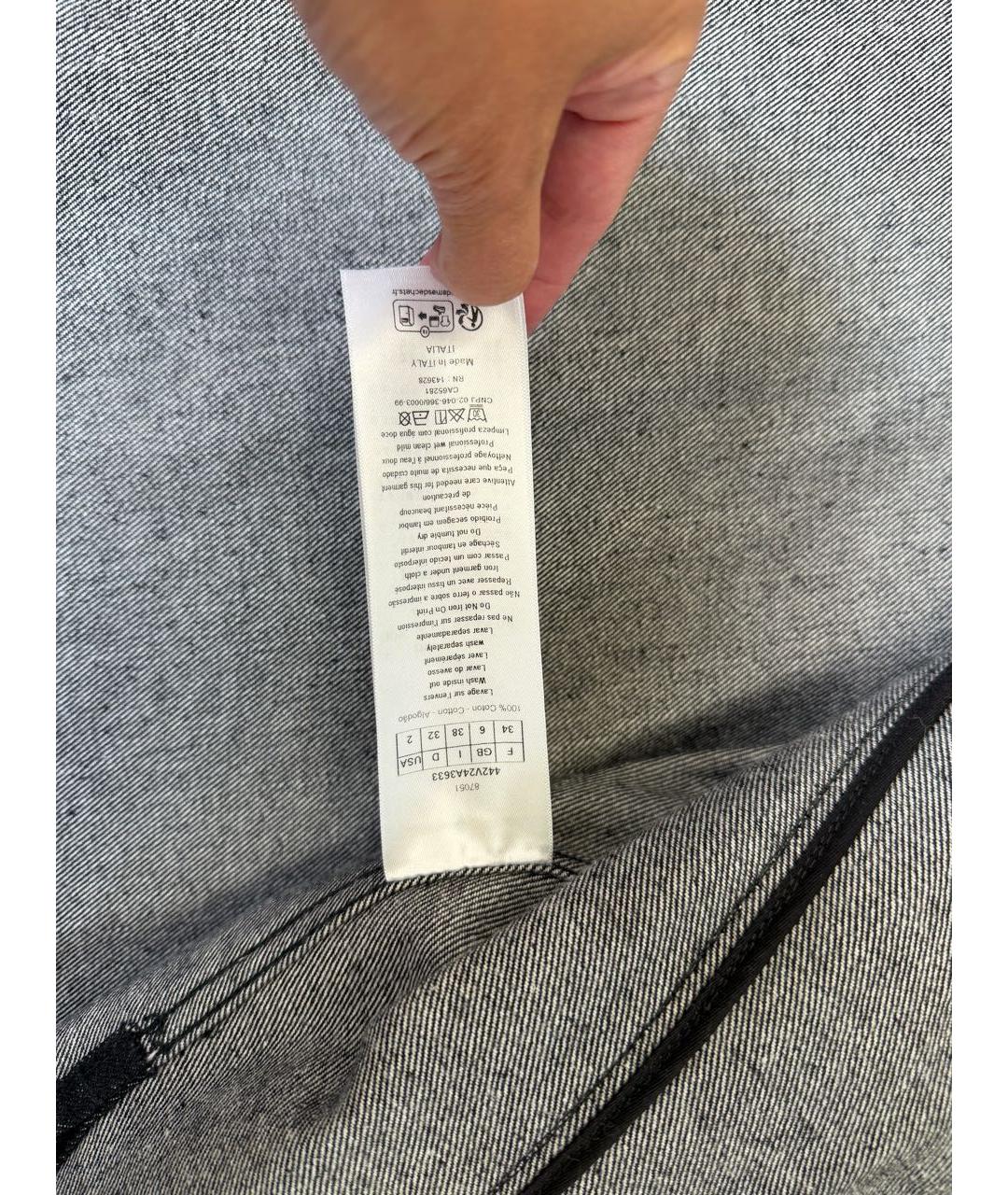 CHRISTIAN DIOR Антрацитовая деним куртка, фото 8