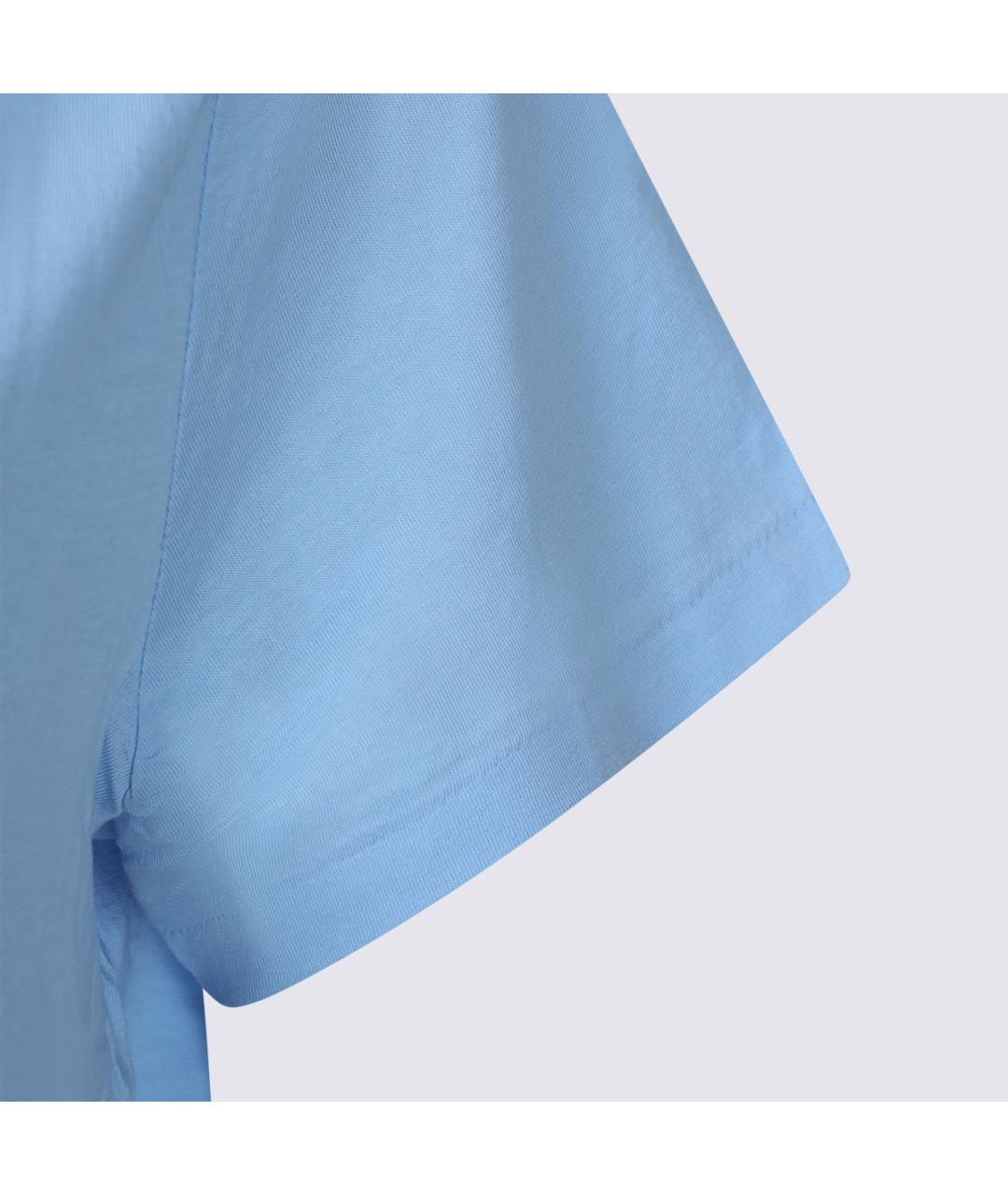 POLO RALPH LAUREN Голубая хлопковая футболка, фото 4