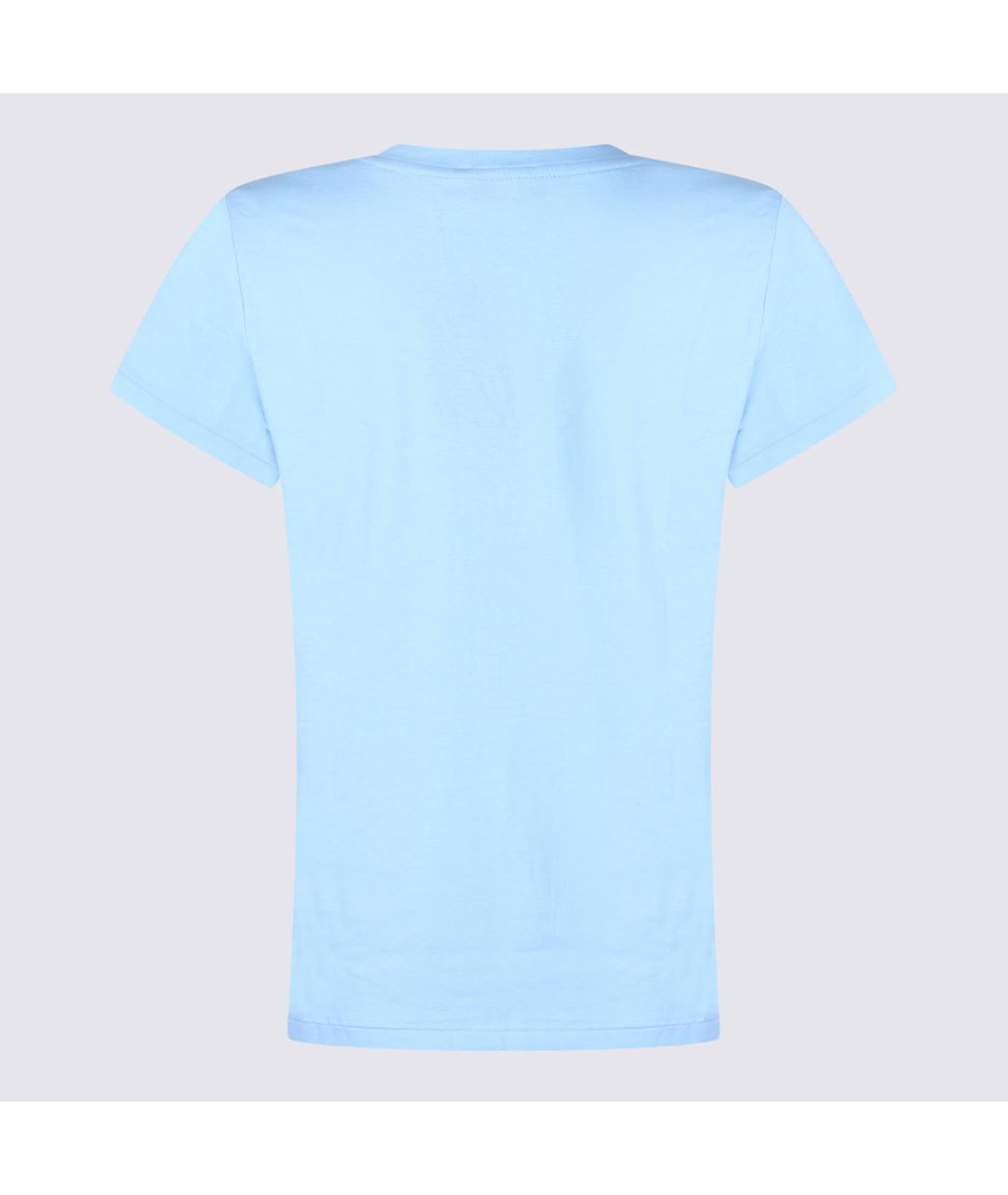 POLO RALPH LAUREN Голубая хлопковая футболка, фото 2