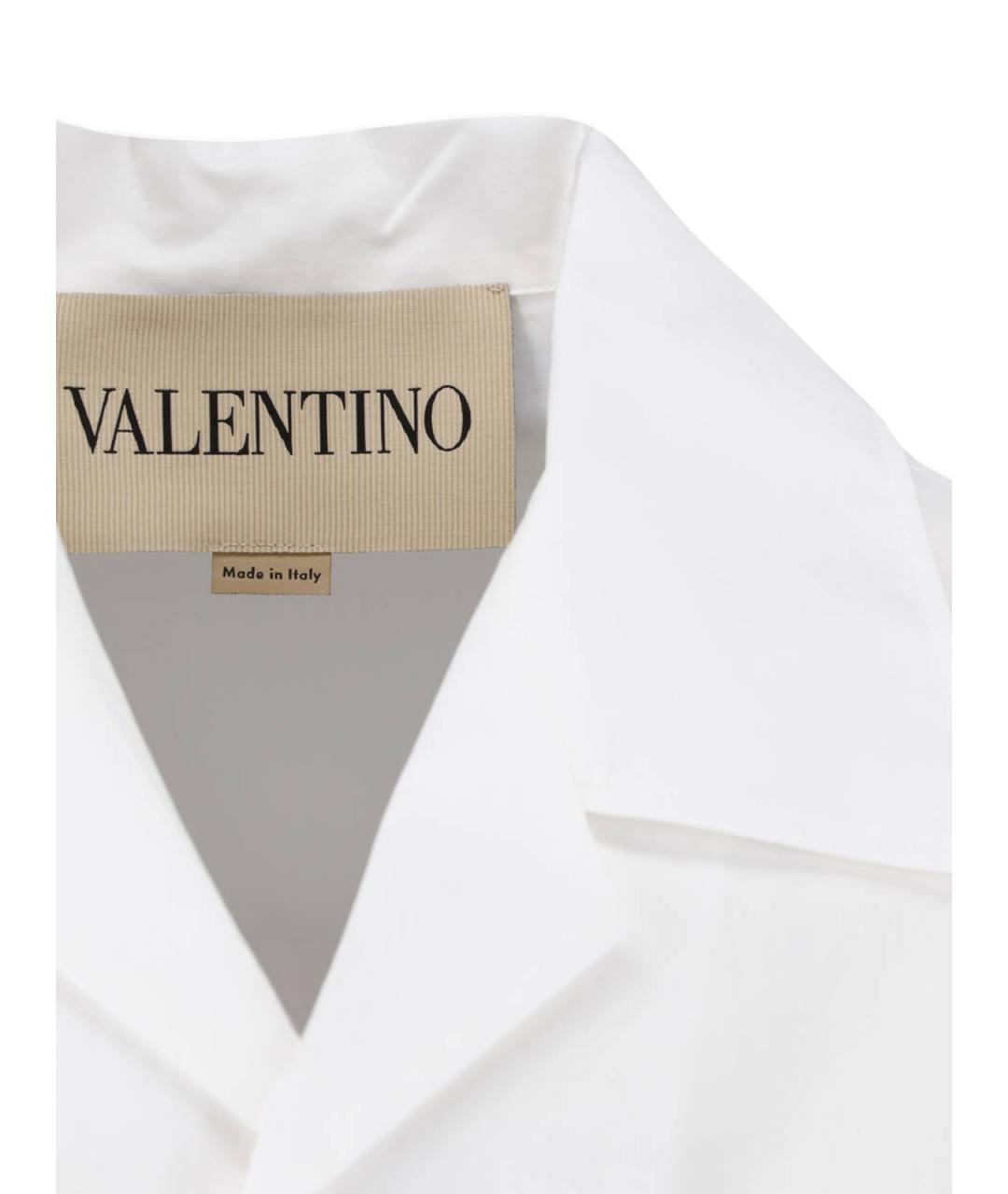 VALENTINO Белая хлопковая кэжуал рубашка, фото 3