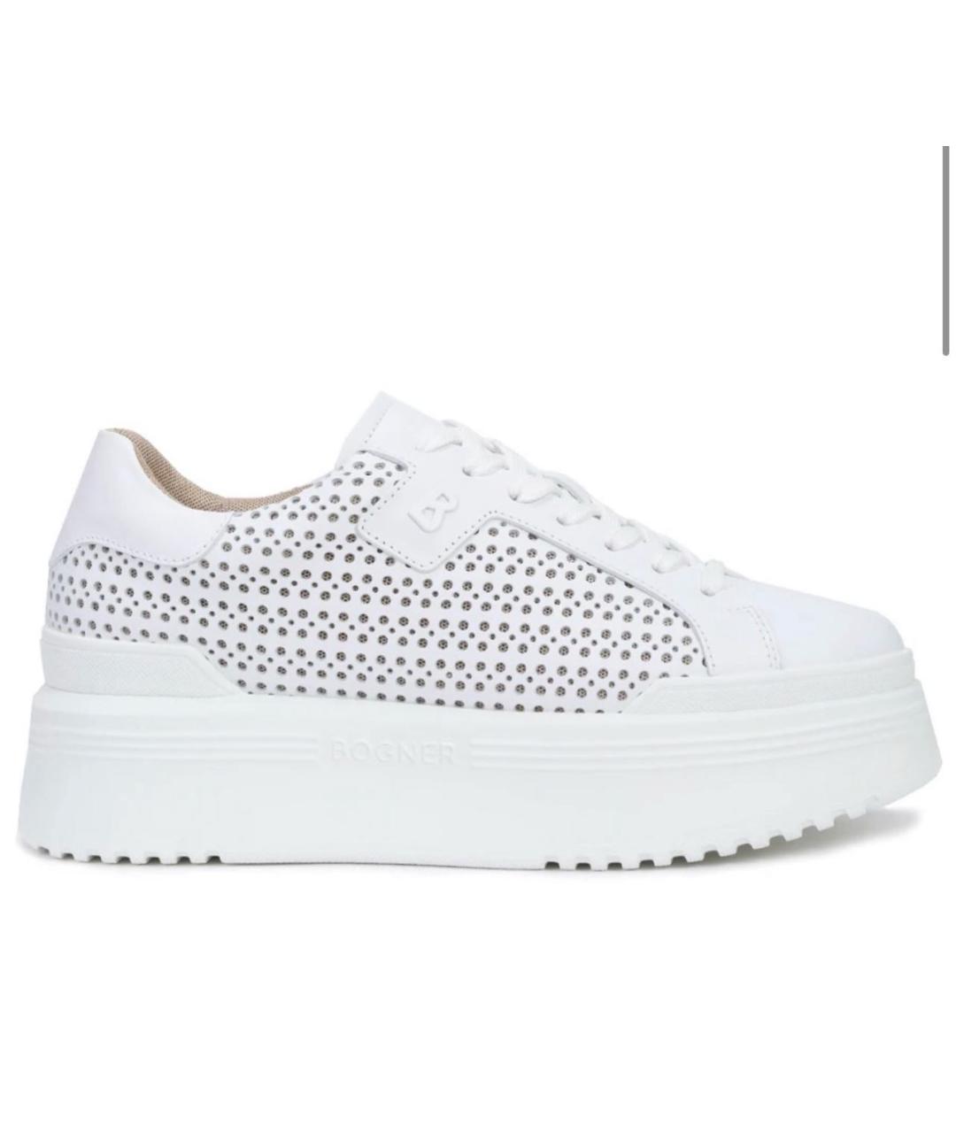 BOGNER Белые кожаные кроссовки, фото 6