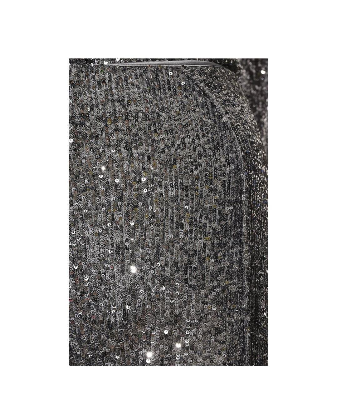 TOM FORD Серебряные полиэстеровые прямые брюки, фото 4