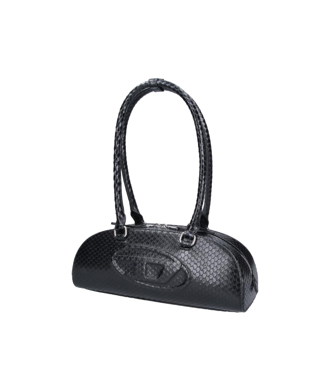 DIESEL Черная кожаная сумка через плечо, фото 2