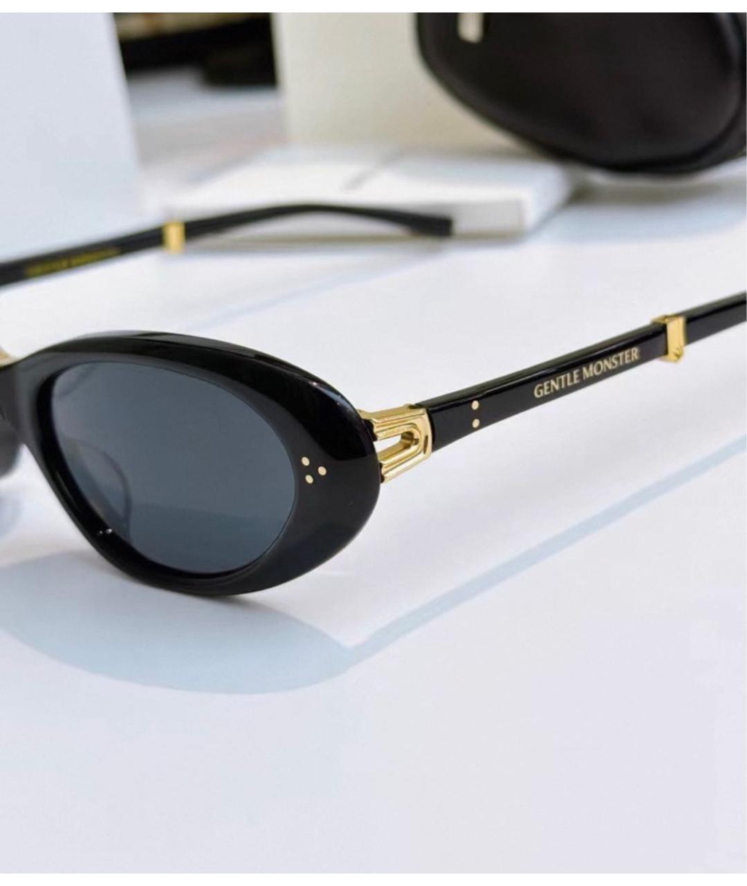 GENTLE MONSTER Черные пластиковые солнцезащитные очки, фото 4