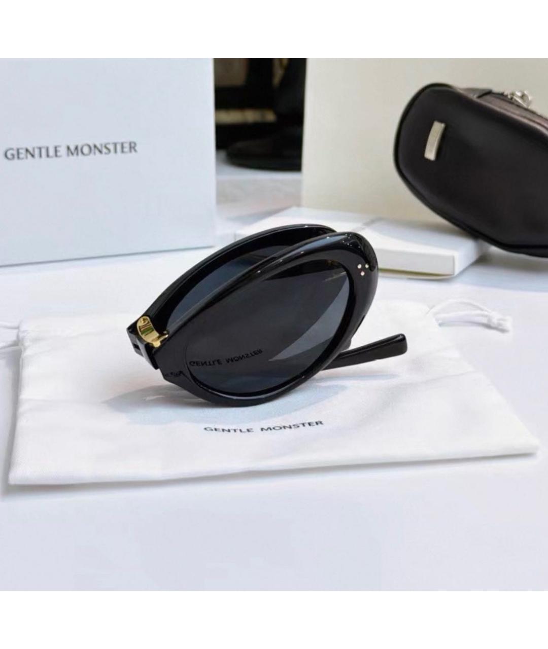 GENTLE MONSTER Черные пластиковые солнцезащитные очки, фото 5