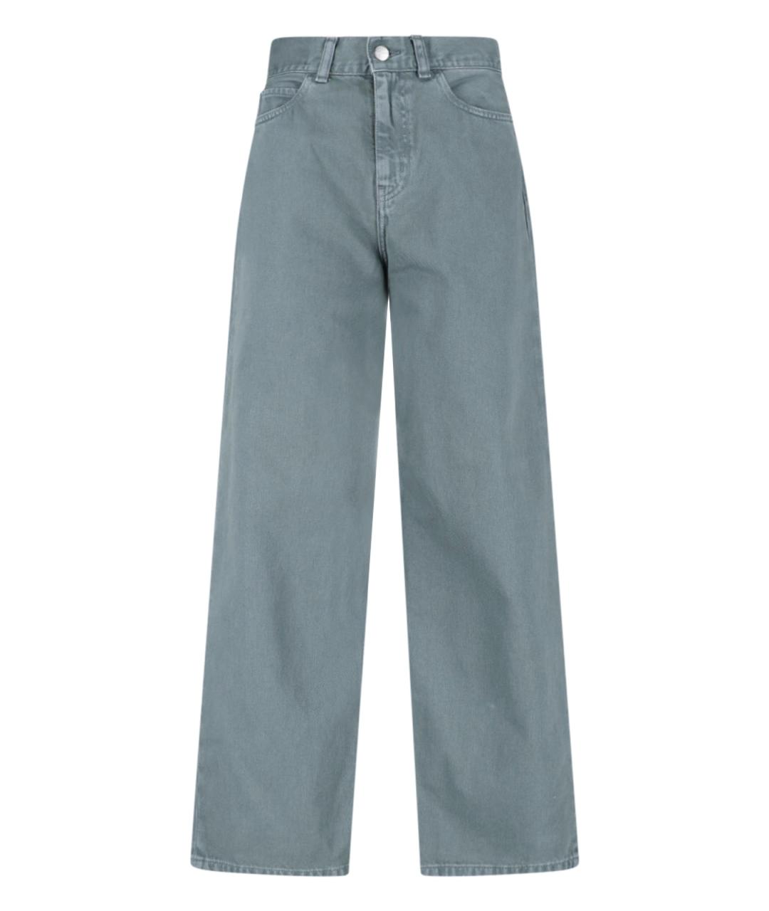 CARHARTT WIP Зеленые хлопковые прямые джинсы, фото 1