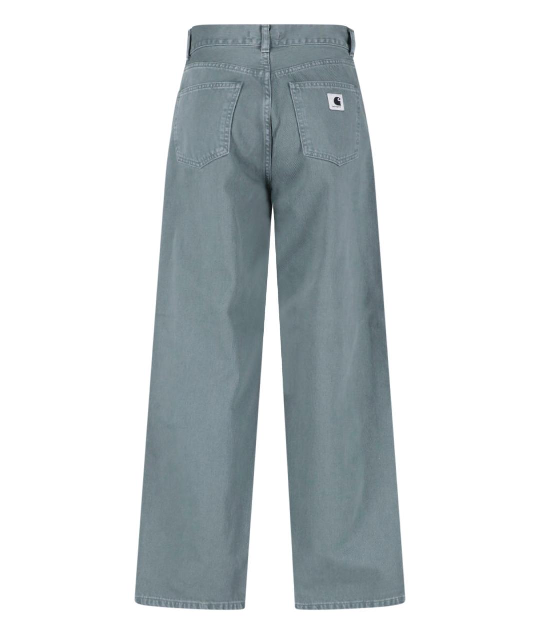CARHARTT WIP Зеленые хлопковые прямые джинсы, фото 2