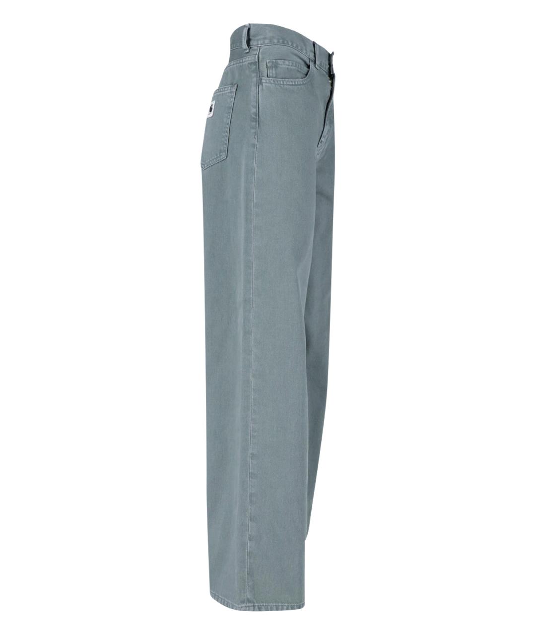 CARHARTT WIP Зеленые хлопковые прямые джинсы, фото 3
