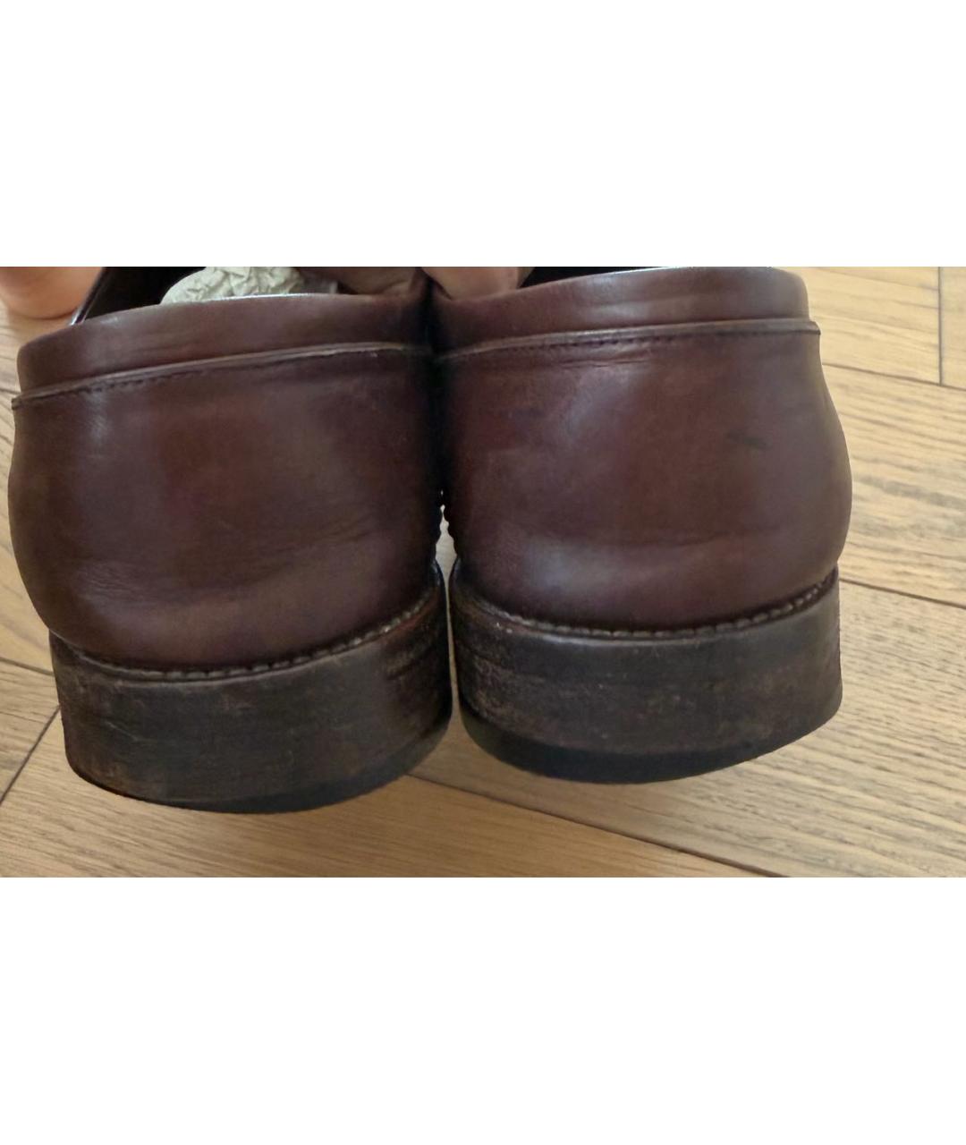 LOUIS VUITTON Коричневые кожаные туфли, фото 5