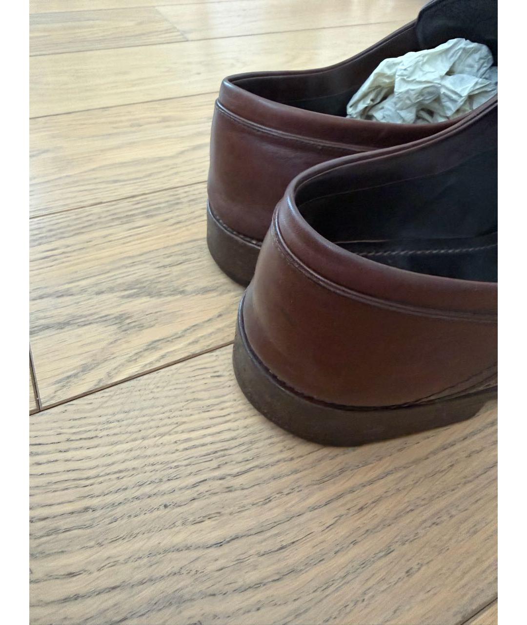 LOUIS VUITTON Коричневые кожаные туфли, фото 6