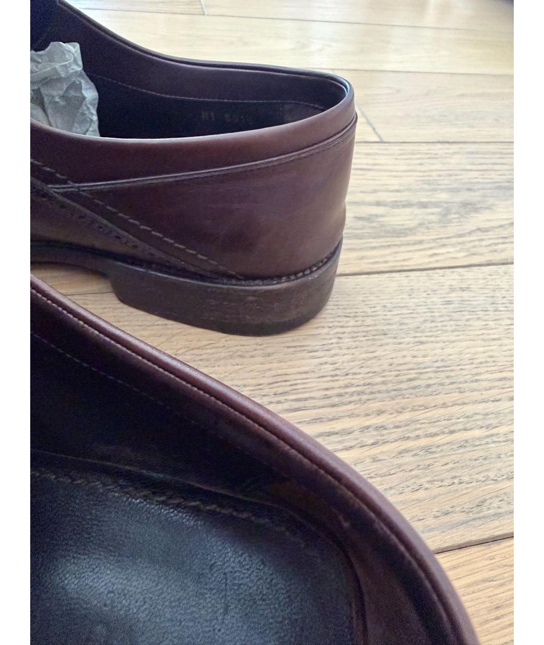 LOUIS VUITTON Коричневые кожаные туфли, фото 7