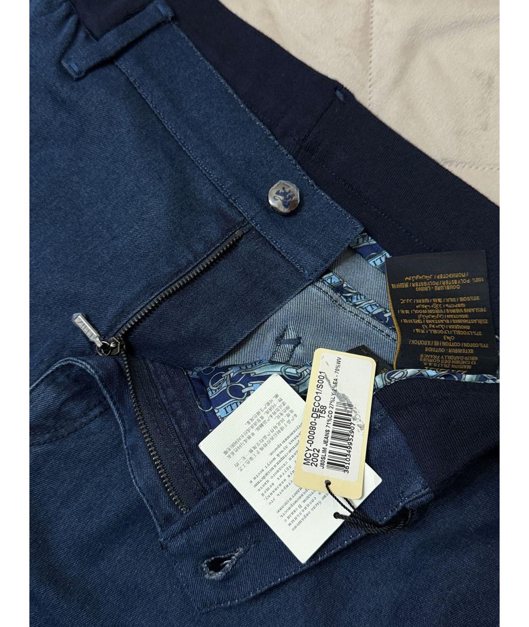 ZILLI Темно-синие повседневные брюки, фото 8
