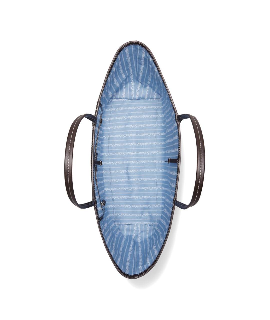 TORY BURCH Синяя хлопковая сумка тоут, фото 2