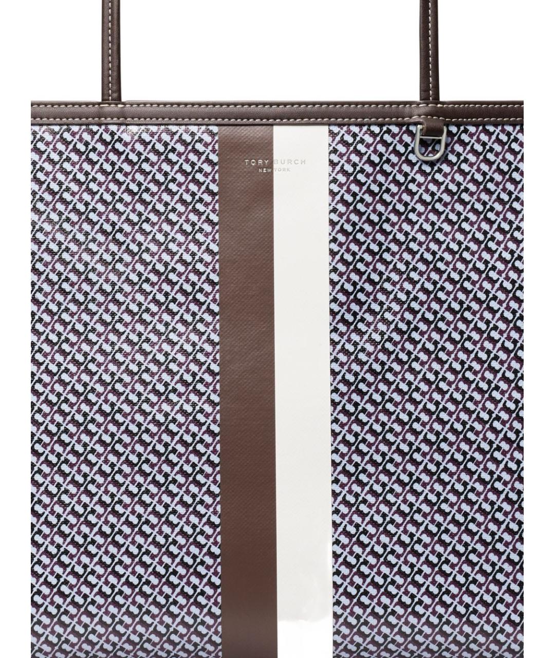 TORY BURCH Синяя хлопковая сумка тоут, фото 4