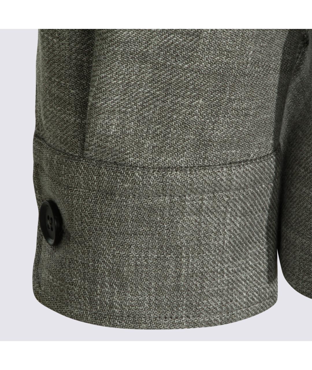 ZEGNA Серый льняной пиджак, фото 5