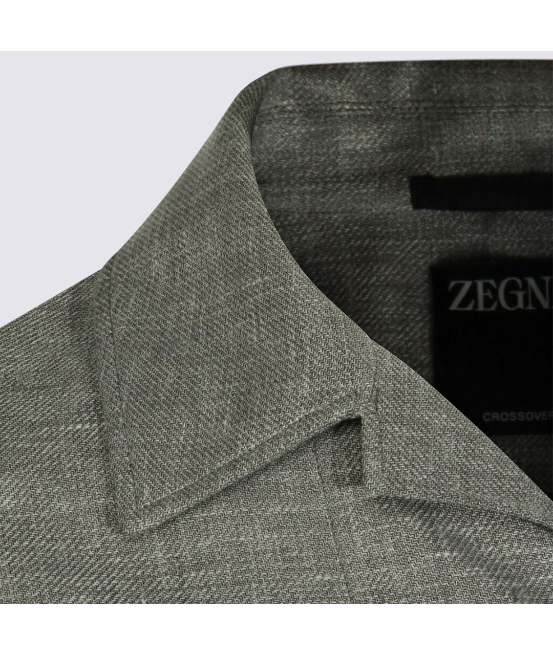 ZEGNA Серый льняной пиджак, фото 4