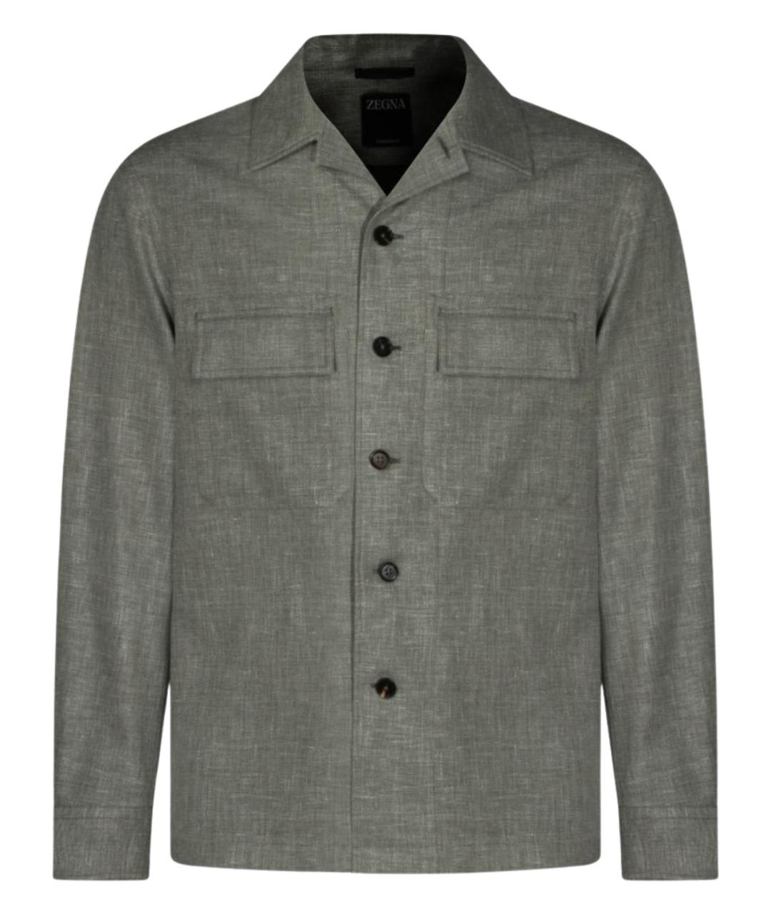 ZEGNA Серый льняной пиджак, фото 1