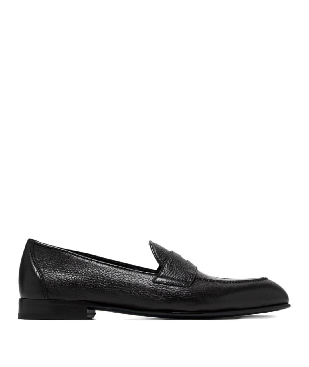 BRIONI Черные кожаные лоферы, фото 1
