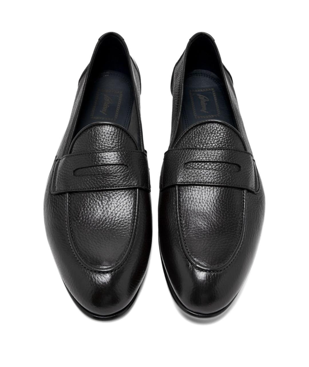 BRIONI Черные кожаные лоферы, фото 3