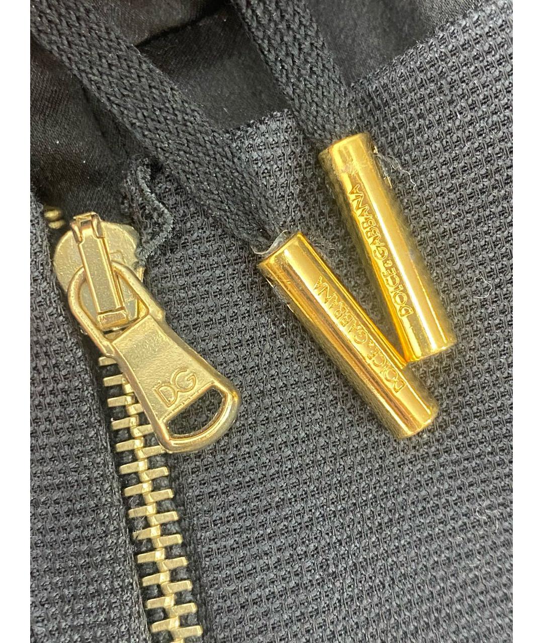 DOLCE&GABBANA Черное хлопко-эластановое коктейльное платье, фото 4