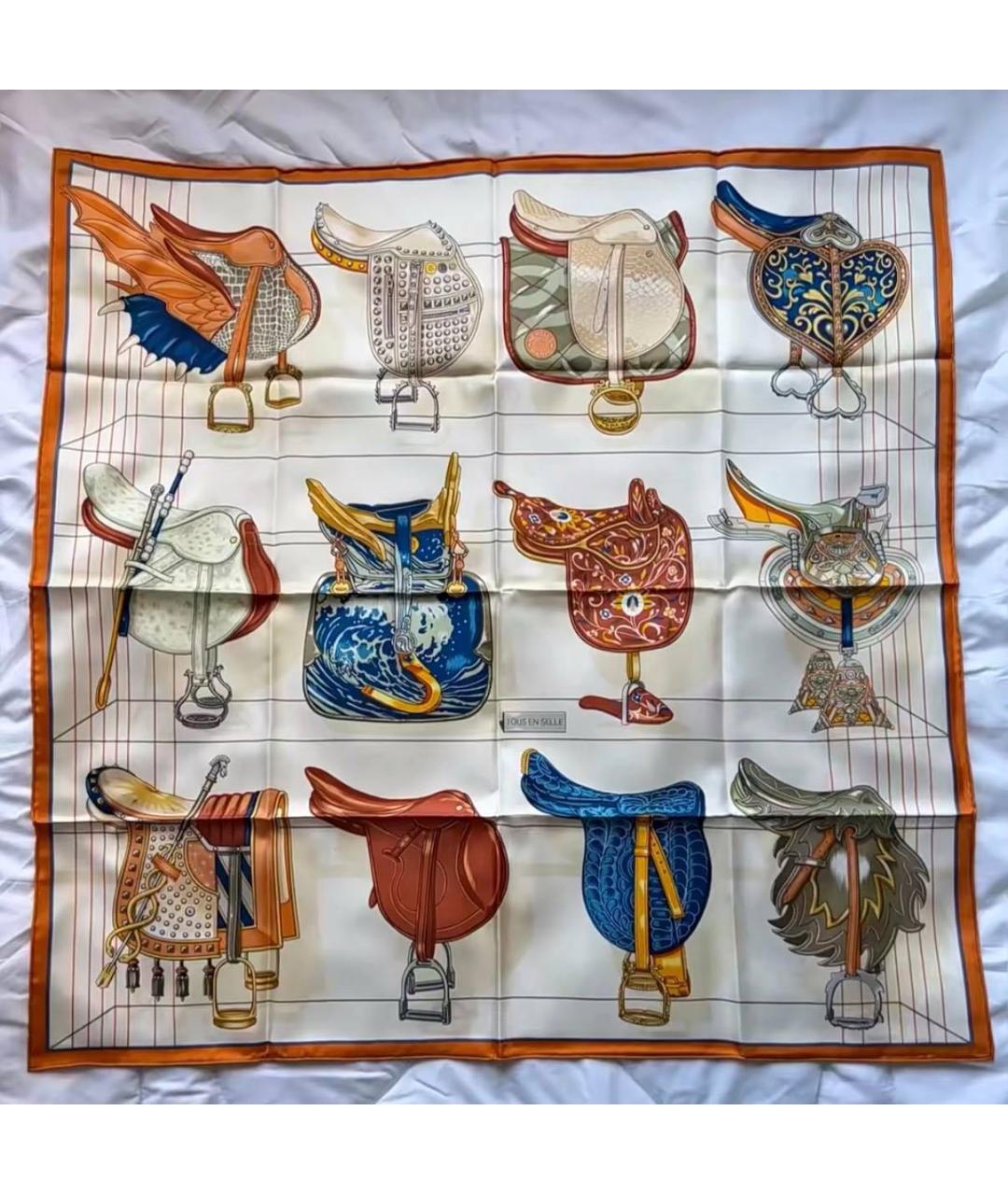 HERMES Шелковый платок, фото 5