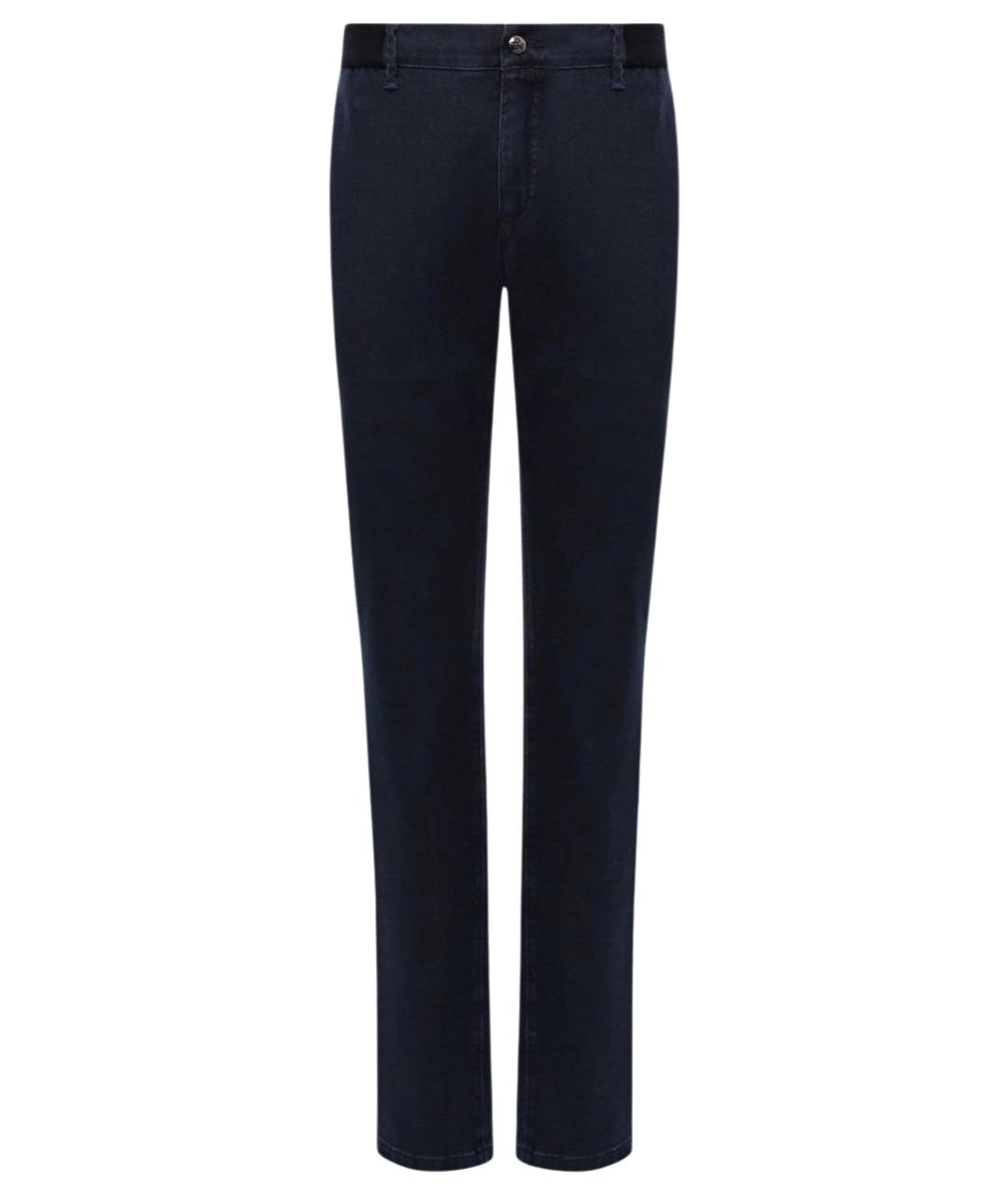 ZILLI Темно-синие повседневные брюки, фото 1