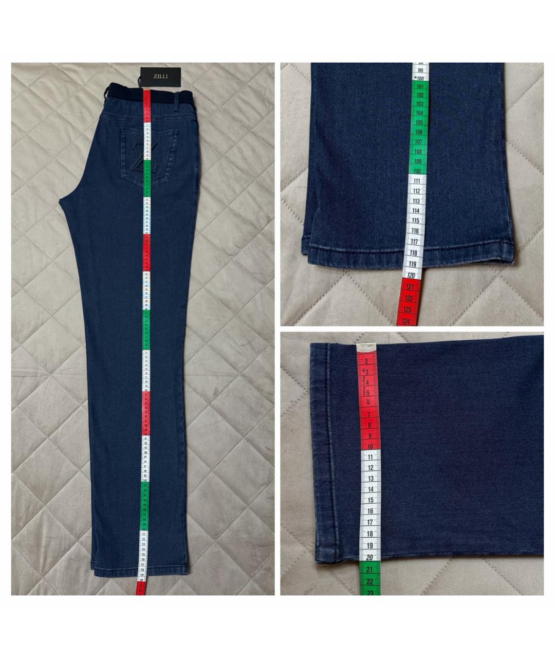 ZILLI Темно-синие повседневные брюки, фото 7