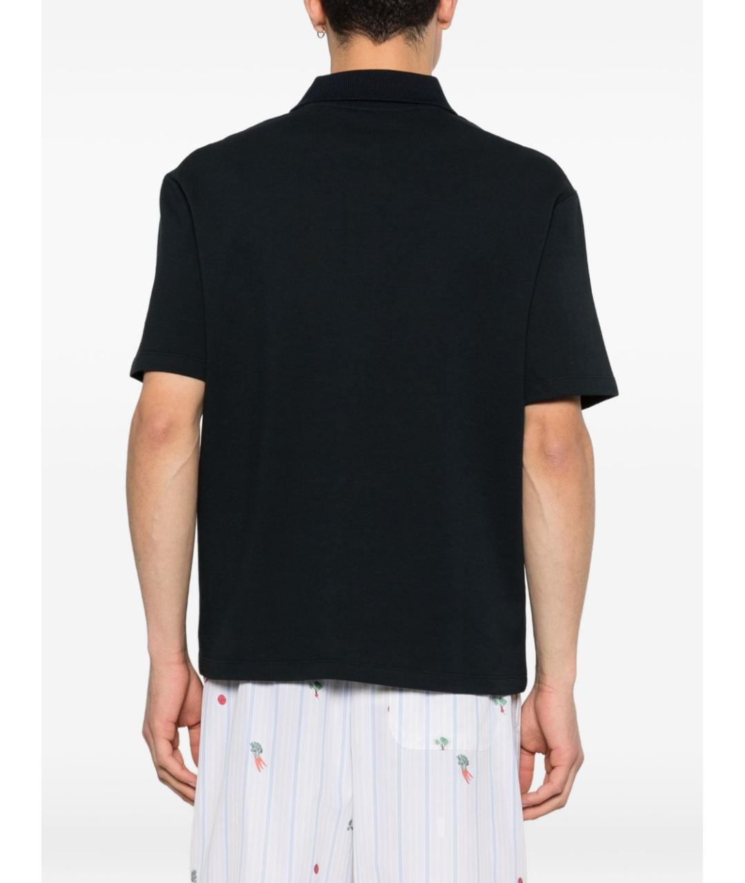 LOEWE Темно-синее хлопковое поло с коротким рукавом, фото 2