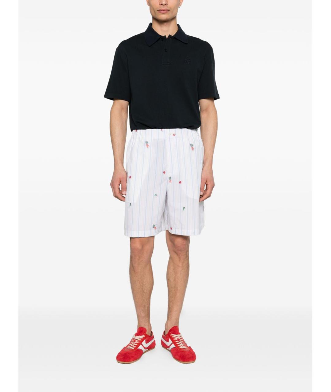 LOEWE Темно-синее хлопковое поло с коротким рукавом, фото 5