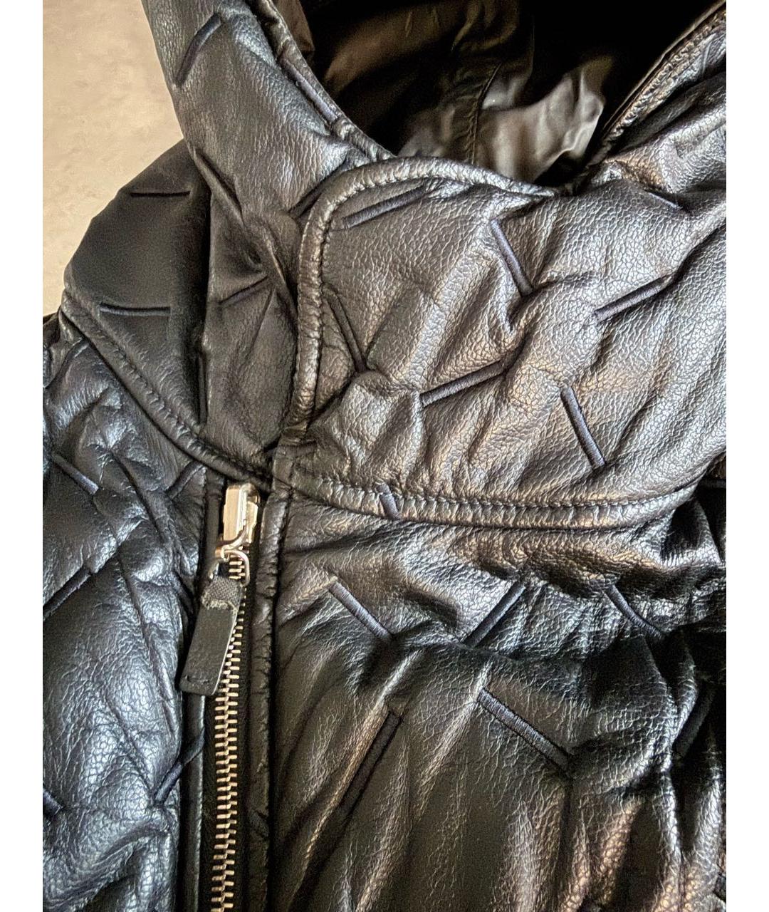 EMPORIO ARMANI Темно-синяя кожаная куртка, фото 3