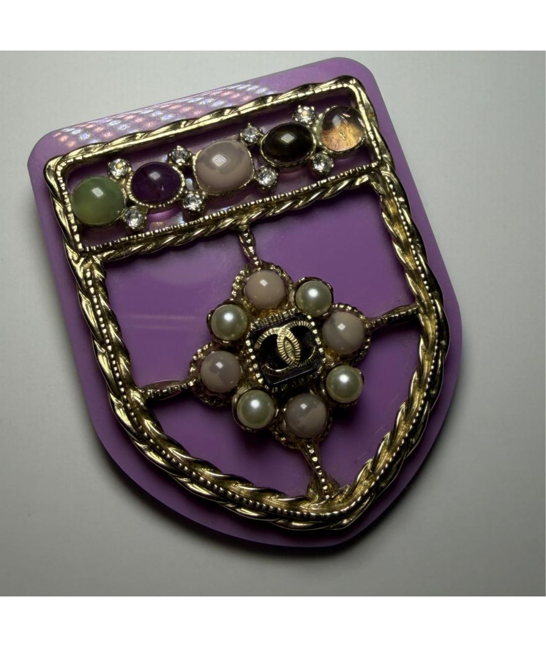 CHANEL Розовая пластиковая булавка / брошь, фото 4