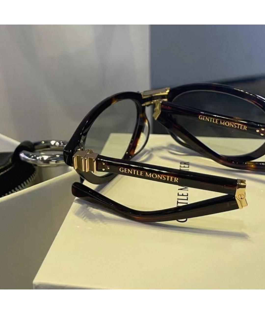GENTLE MONSTER Коричневые пластиковые солнцезащитные очки, фото 3