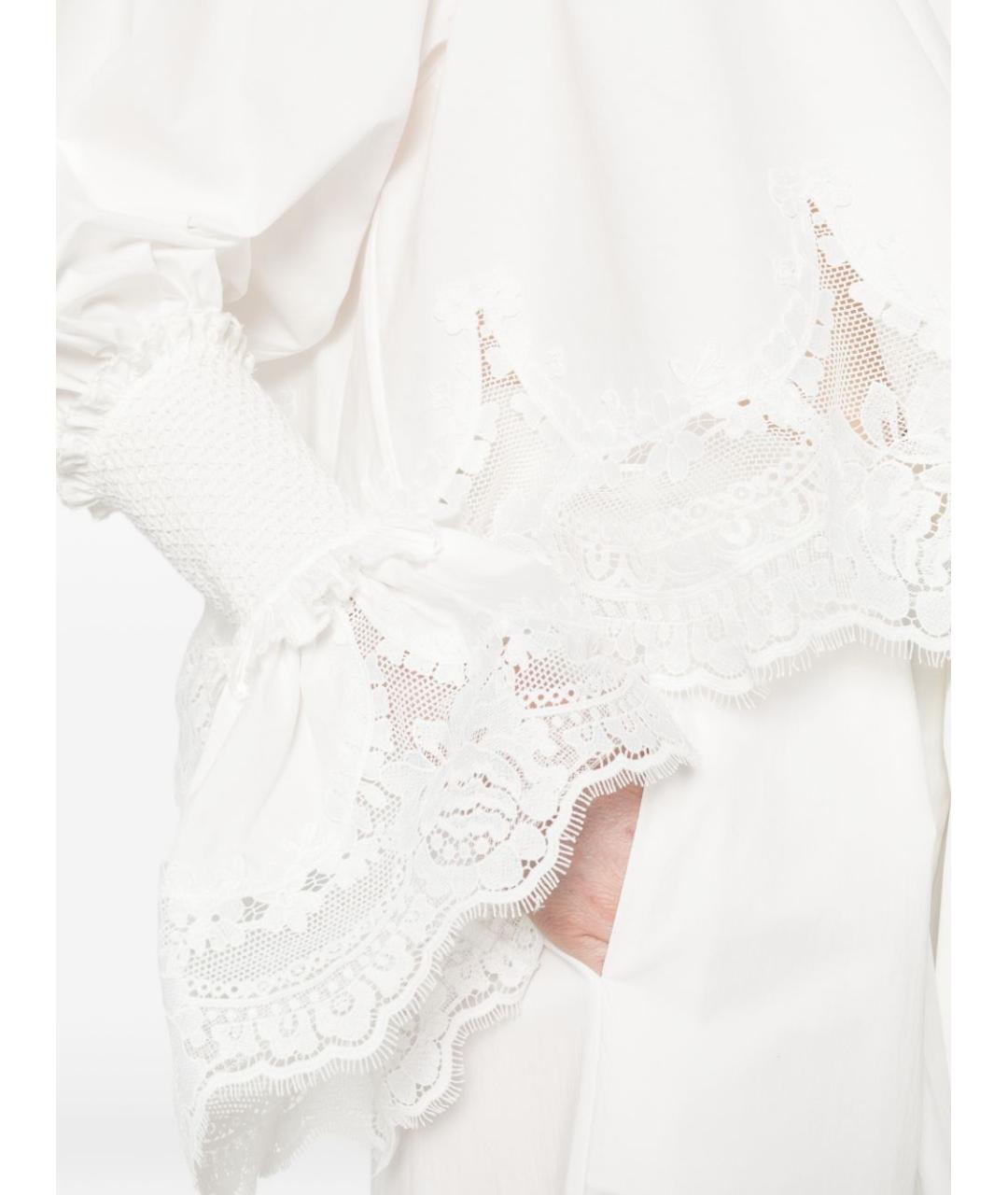 ZIMMERMANN Белая хлопковая блузы, фото 3