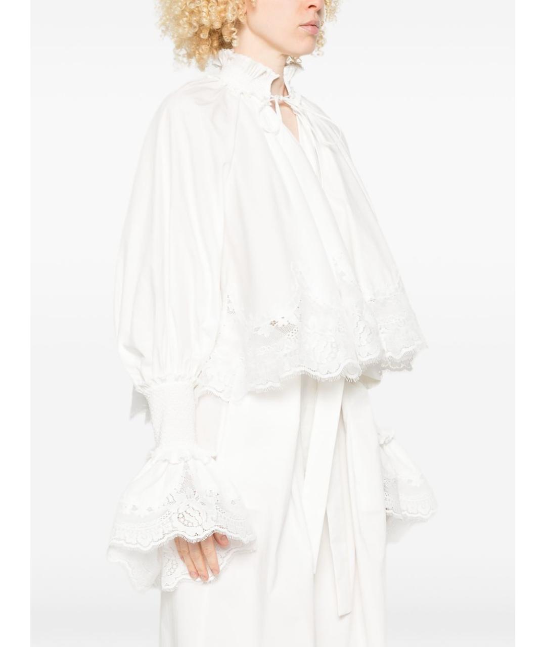 ZIMMERMANN Белая хлопковая блузы, фото 5
