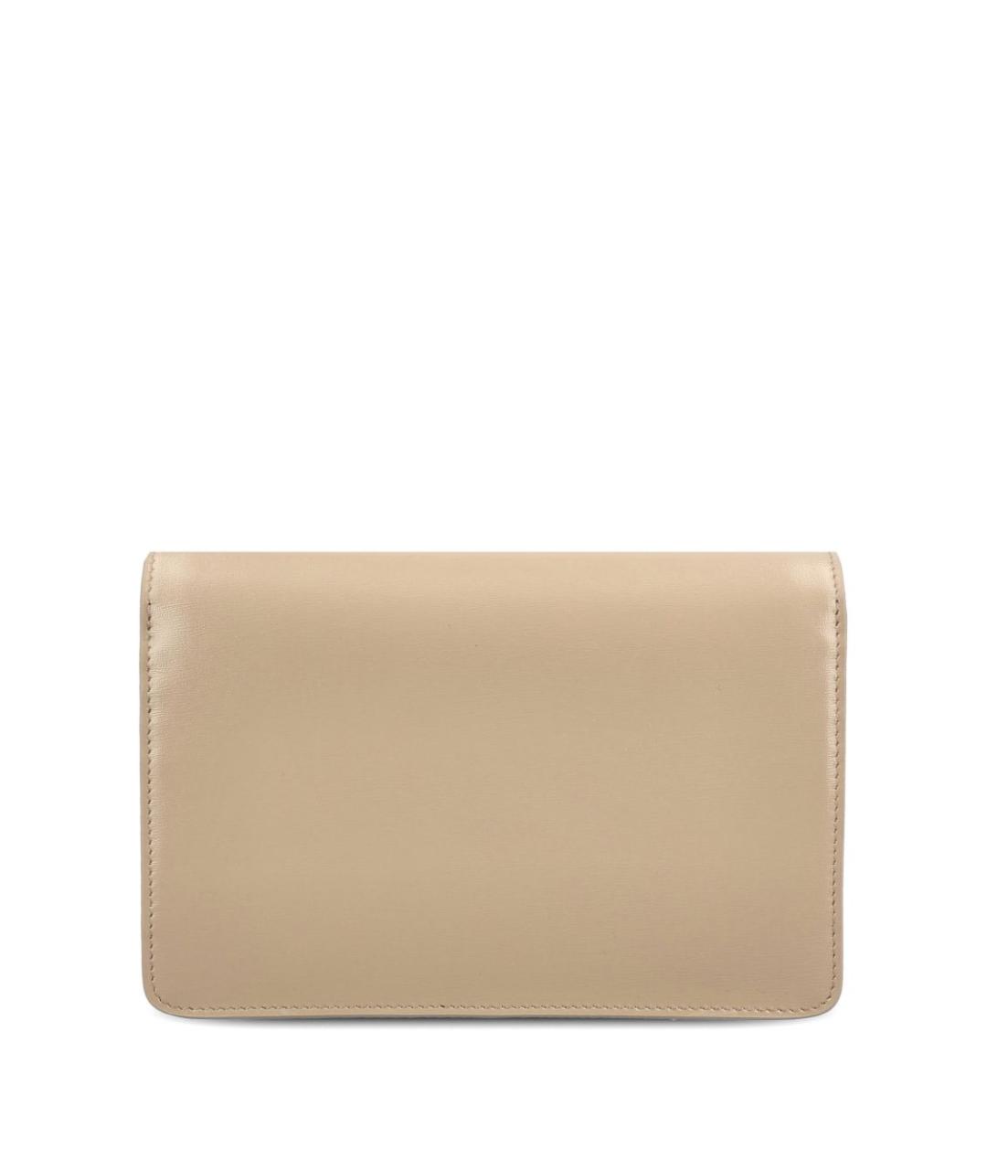 CELINE Бежевая кожаная сумка через плечо, фото 2