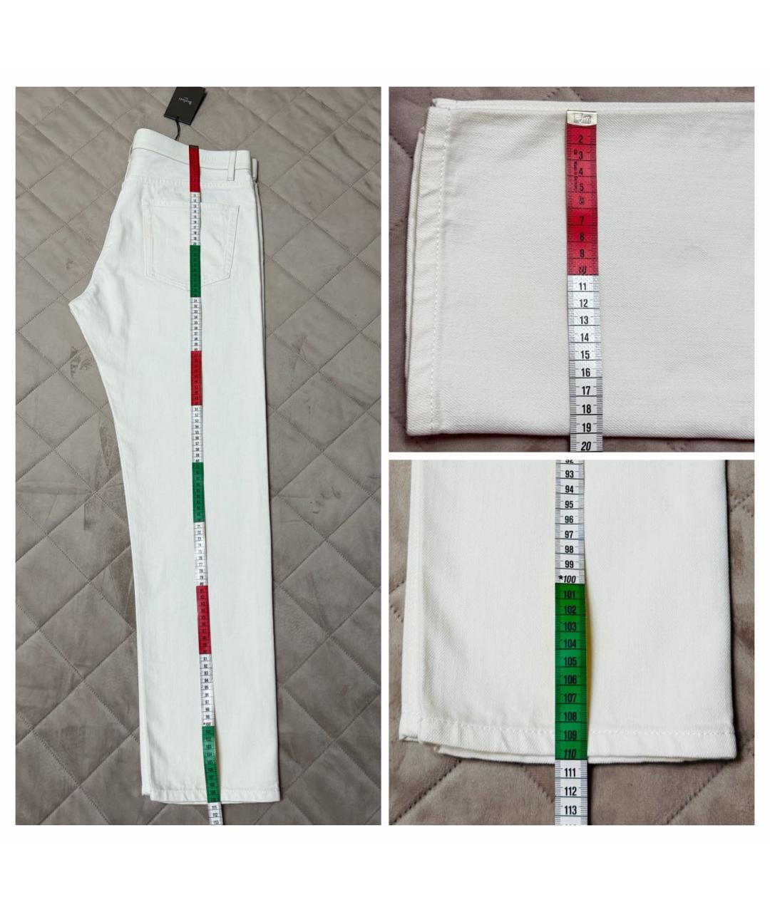 BERLUTI Белые хлопковые джинсы, фото 7