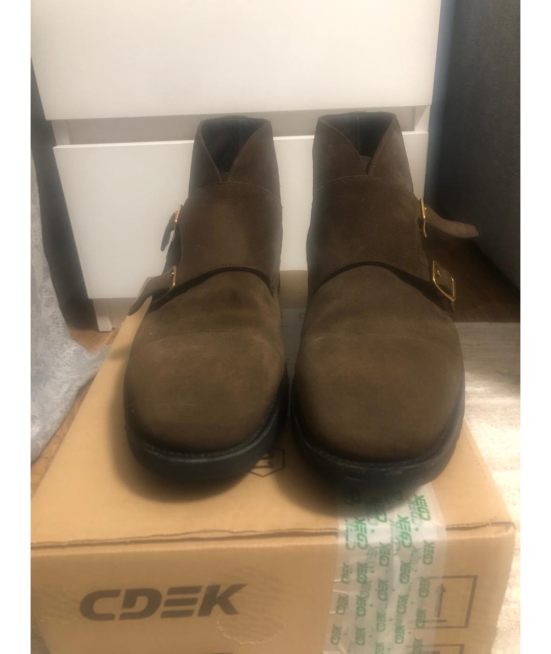 TOM FORD Бежевые замшевые высокие ботинки, фото 2