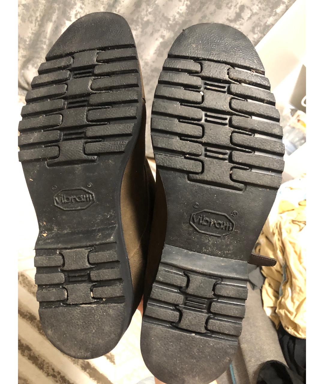 TOM FORD Бежевые замшевые высокие ботинки, фото 5