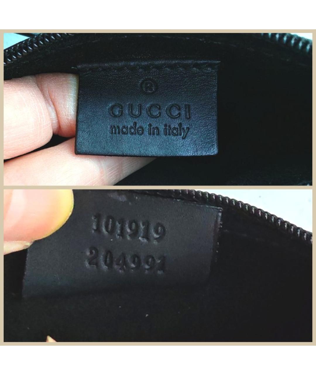 GUCCI Антрацитовая кожаная сумка тоут, фото 6