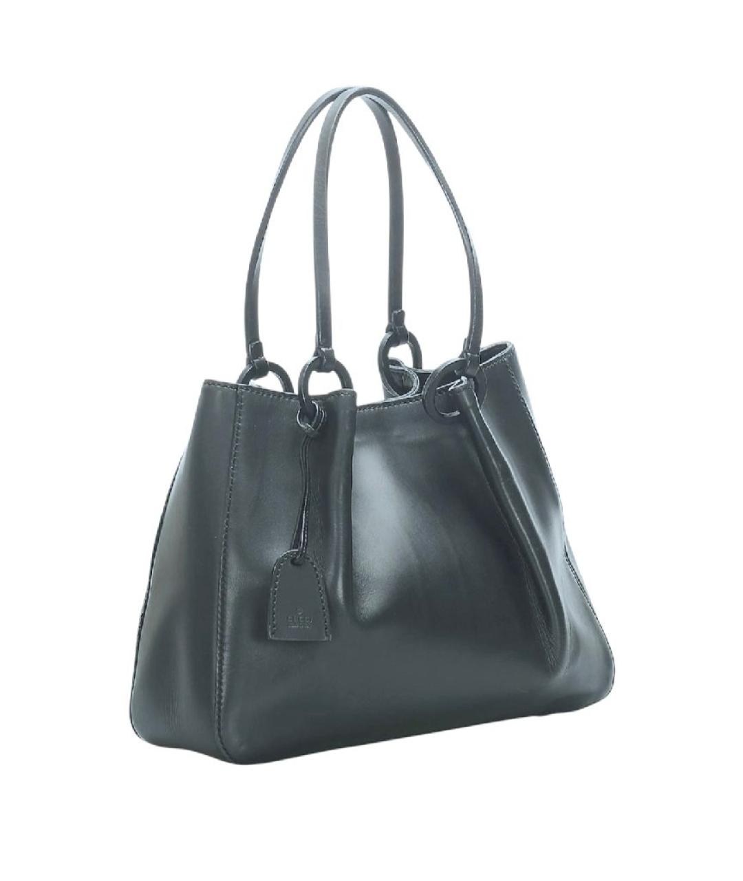 GUCCI Антрацитовая кожаная сумка тоут, фото 2