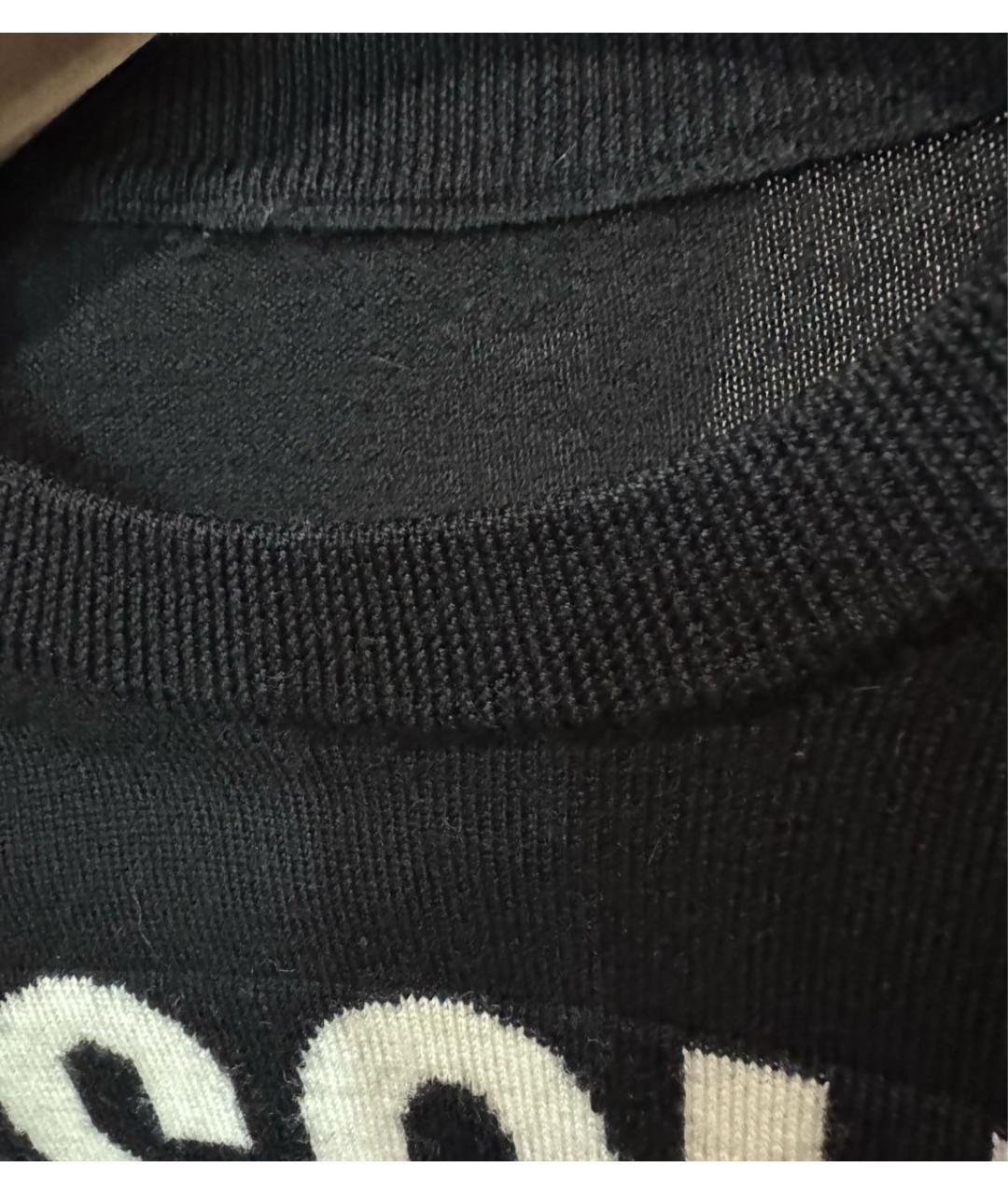 MOSCHINO Черный шерстяной джемпер / свитер, фото 7