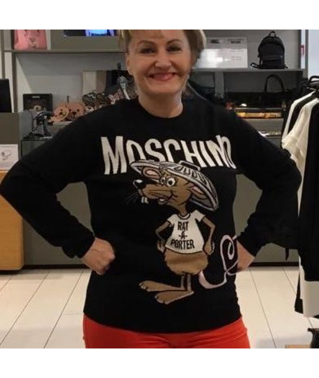 MOSCHINO Черный шерстяной джемпер / свитер, фото 6